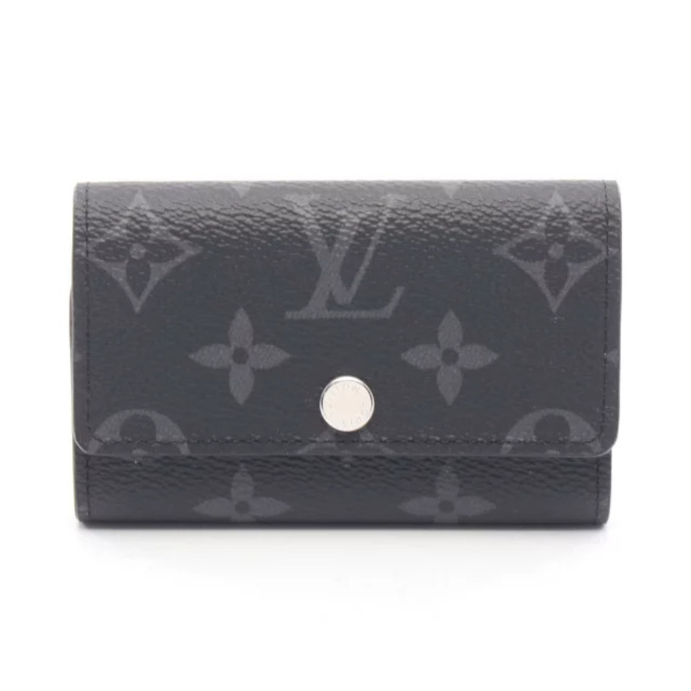 Louis Vuitton Multicles Key Case Wallet Accessory Canvas Monogram Eclipse Black